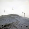 Wind park in Panachaiko, Achaia, Greece