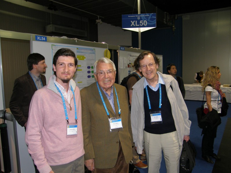 G. Panou, H. Moritz (past IAG President) and P. Holota