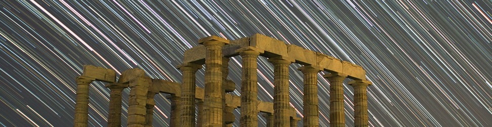 Startrails over the Temple of Poseidon