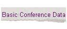 Basic Conference Data